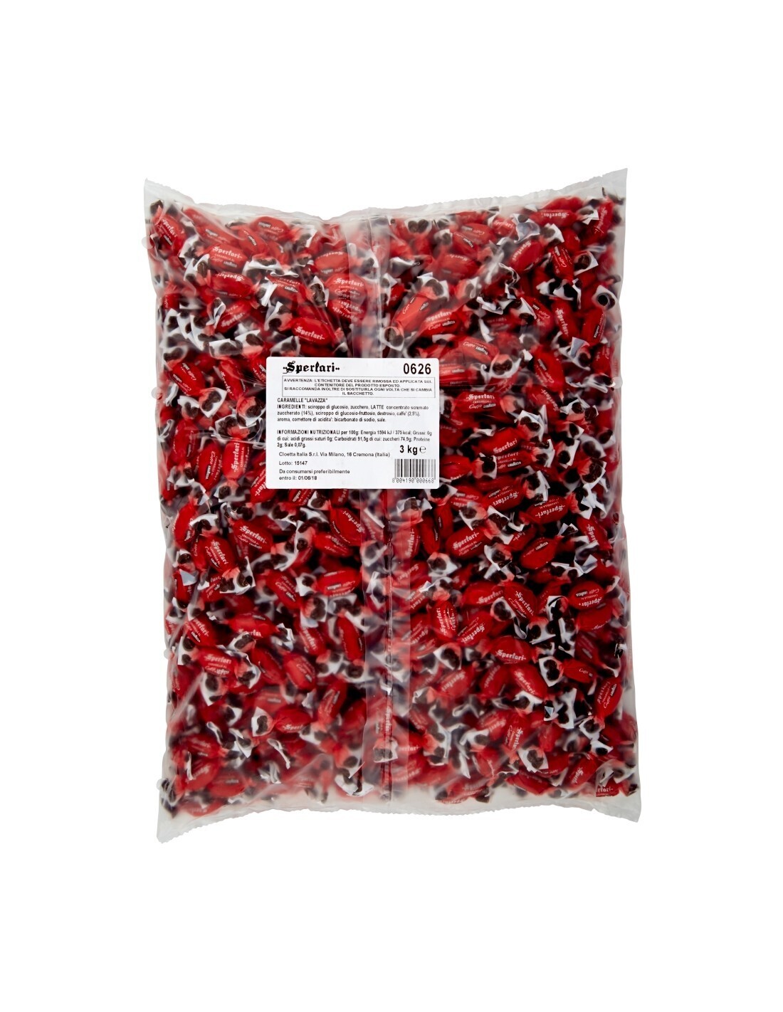 CARAMELLE LAVAZZA SPERLARI 3 KG CARAMELLE LAVAZZA SPERLARI 3 KG