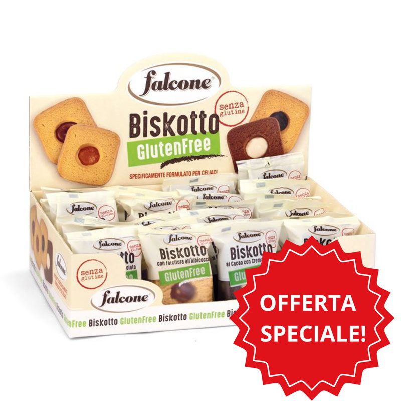 BISCOTTO GLUTENFREE FALCONE MISTO 4 GUSTI 55G X 24 PEZZI