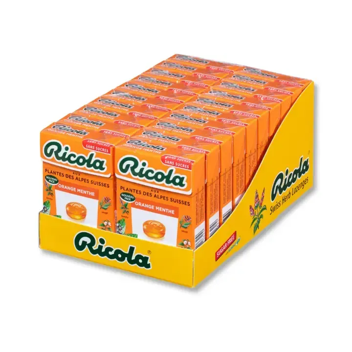 CARAMELLE RICOLA ARANCIA MENTA X 20 BOX