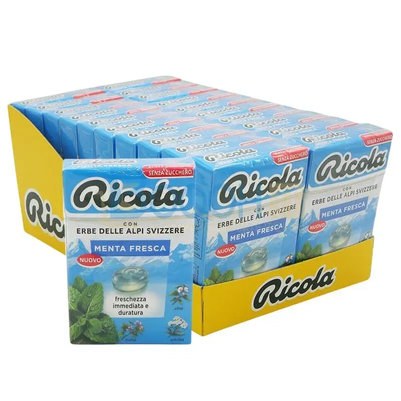CARAMELLE RICOLA MENTA FRESCA X 20 BOX