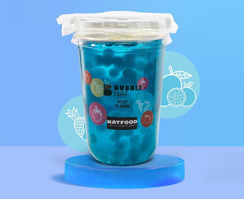 BUBBLE  TEA TROPICAL BLU NAT READY TI DRINK 450ML