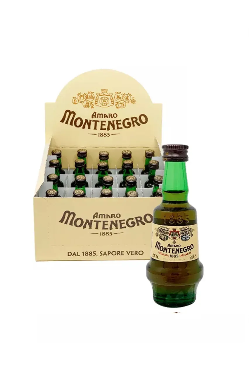 BOX AMARO MONTENEGRO 23% VOL. CL5 X 20 BOTTIGLIETTE BOX AMARO MONTENEGRO 23% VOL. CL5 X 20 BOTTIGLIETTE