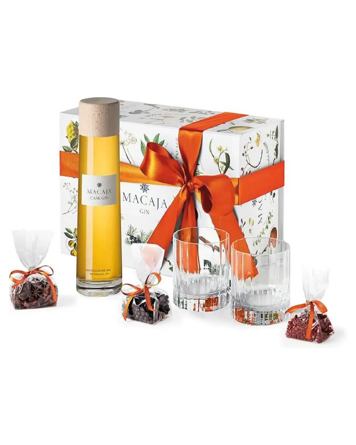GIN MACAJA CASK BOX REGALO + 2 BICCHIERI GIN MACAJA CASK BOX REGALO + 2 BICCHIERI