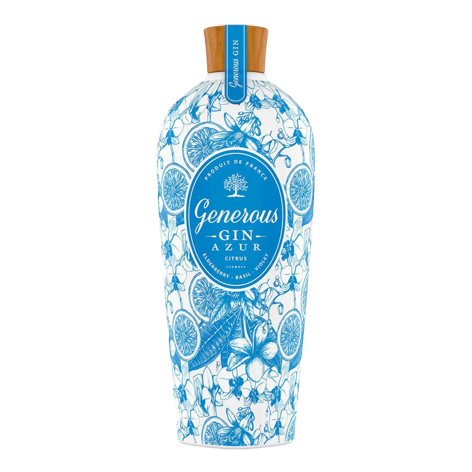 GIN GENEROUS AZUR 40% VOL. 70CL GIN GENEROUS AZUR 40% VOL. 70CL