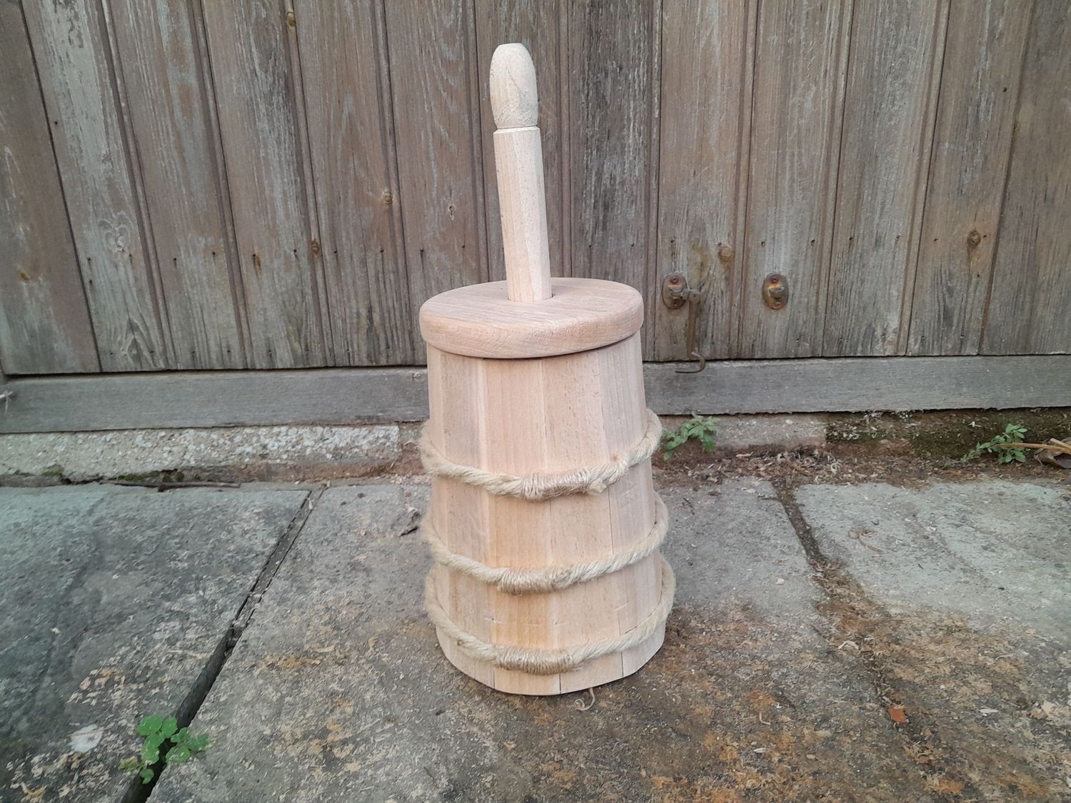 Small Butter Churn - Rope Bands