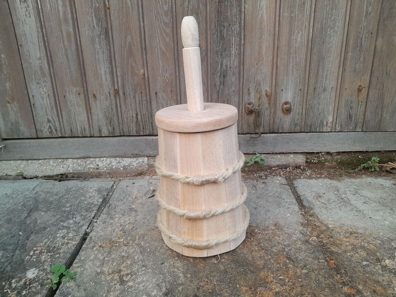 Small Butter Churn - Rope Bands