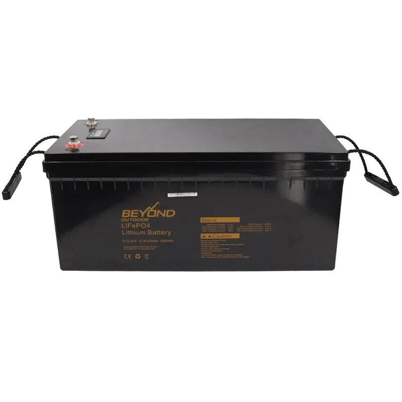 Beyond Outdoor 12v 200ah Lithium Battery Lifepo4 With Built-in BMS & LCD