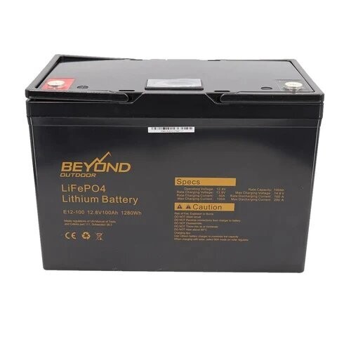 Beyond Outdoor 12v 100ah Lithium Battery Lifepo4 With Built-in BMS & LCD