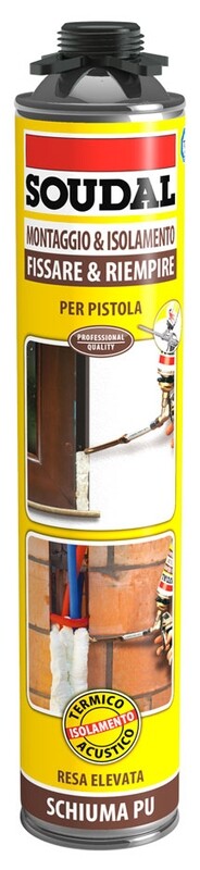 Schiuma poliuretanica per pistola universale ml.750 SOUDAL Pz.6