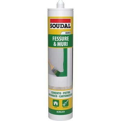 Silicone acrilico bianco ml.300 Soudal Pz.12 Spediz.gratuita