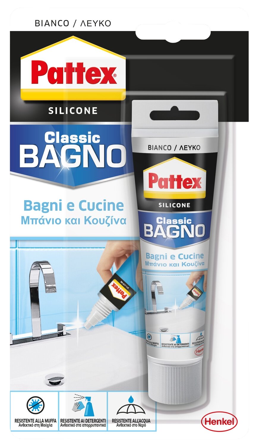 Silicone sanitari bagni/cucine  ml.50 Pattex