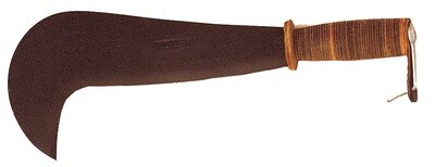 Roncola c/manico in cuoio cm.45
