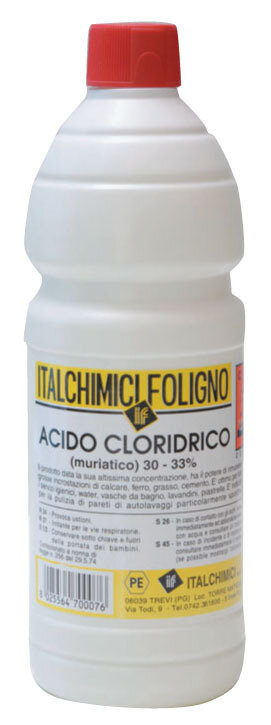 Acido muriatico  puro al 33%  lt.1