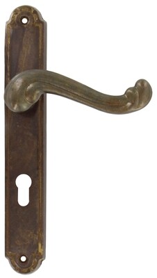 Maniglia ottone bronzato barocco foro yale