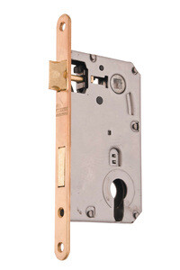Serratura in ferro Q.8/85 ottonata DA 50 B.TON.S/GACCIA PATENT