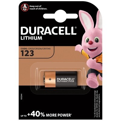 Duracaell bastteria 123 lithium