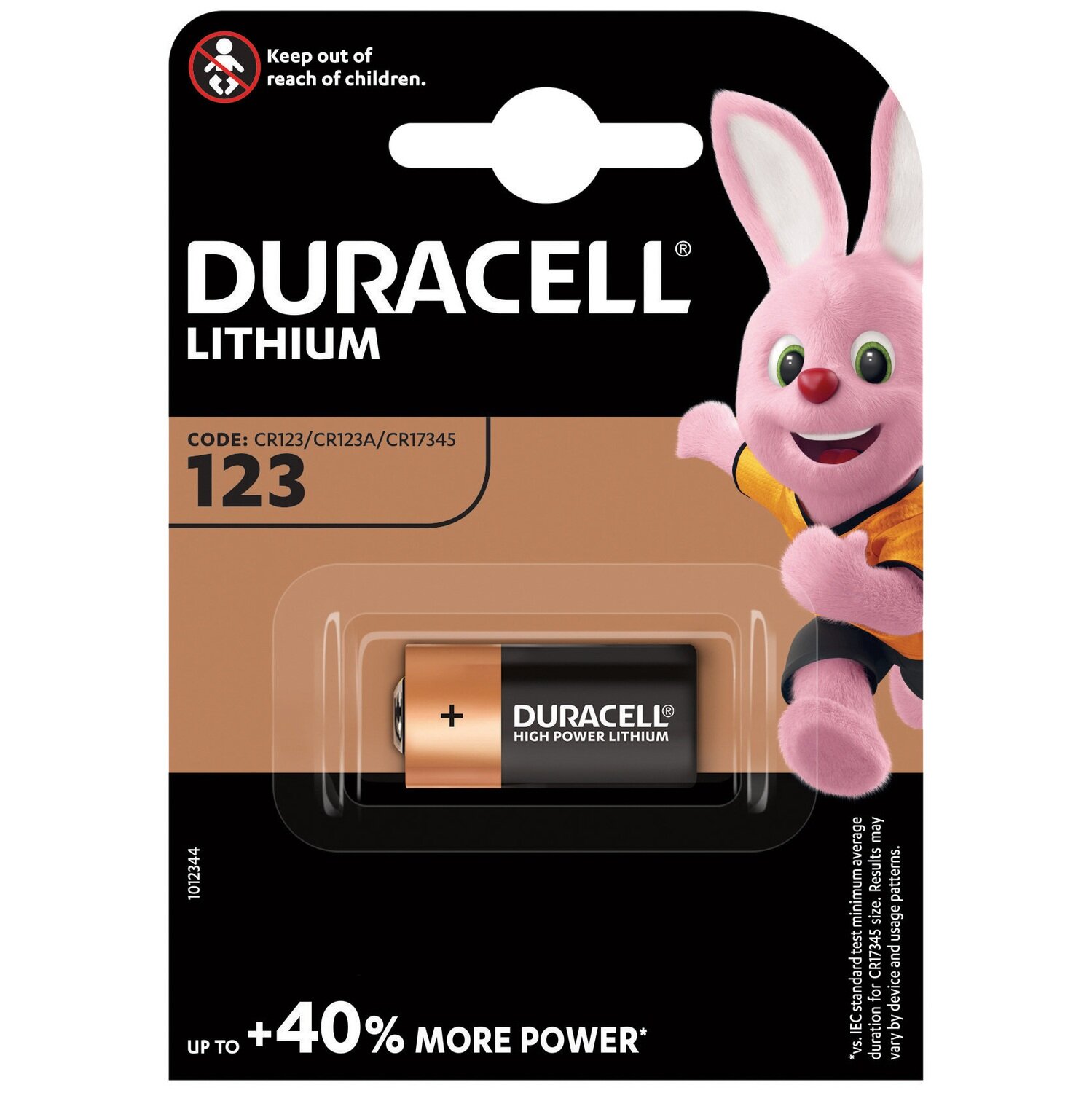 Duracaell bastteria 123 lithium