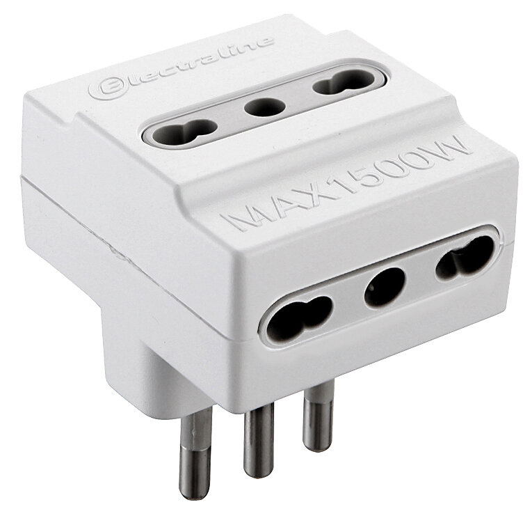 Adattatore triplo 16A-3PR.BIP BIANCO