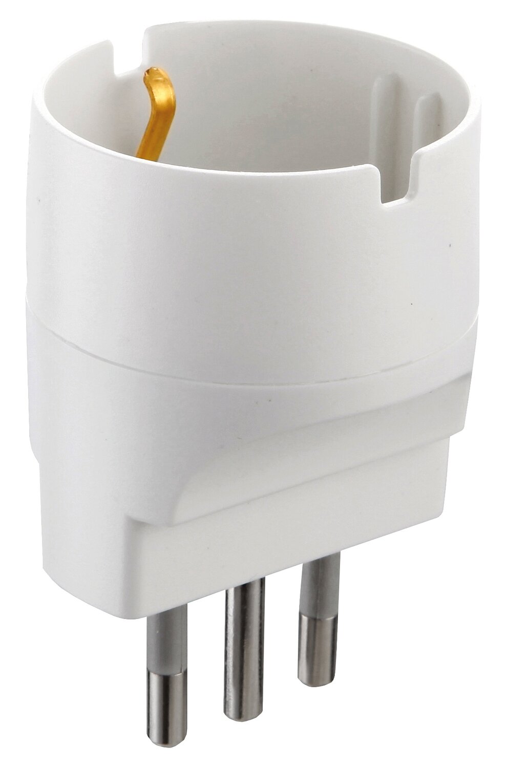 Adattatore schuko 10A bianco
