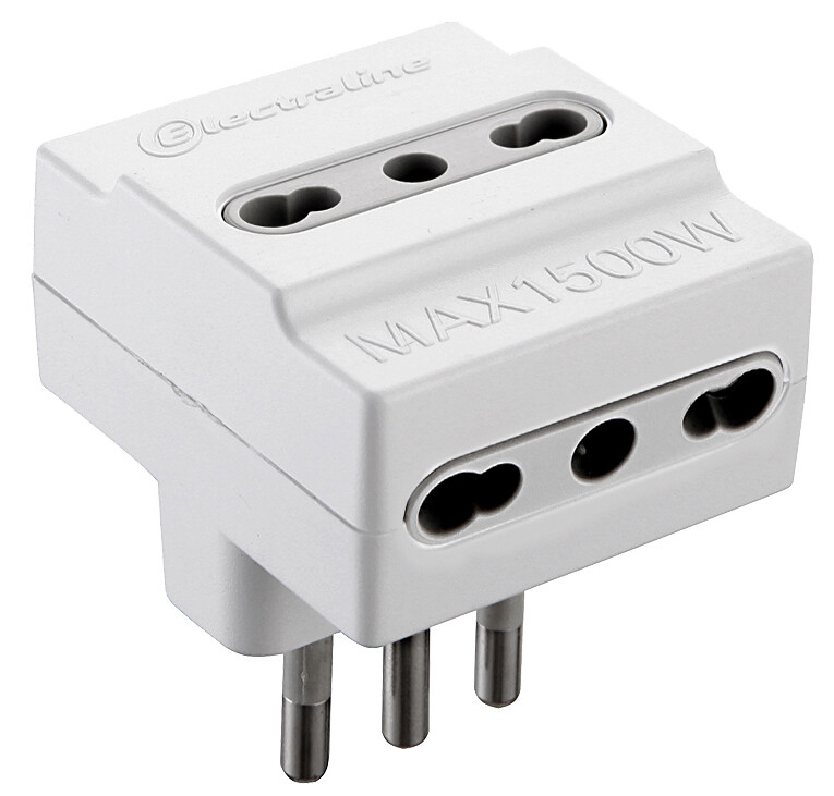 Adattatore triplo 16A-3PR.BIP BIANCO