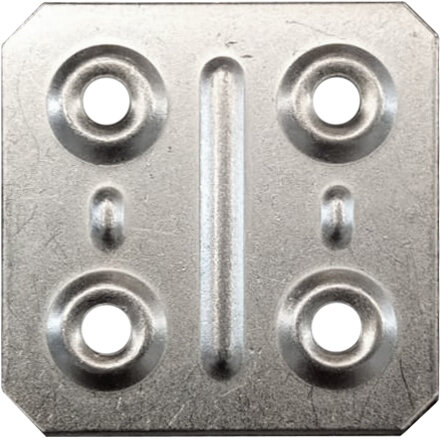 Piastrina quadra zincata cm.4X4 CF. 20 pz.