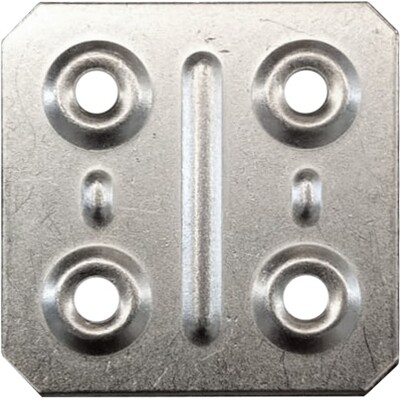 Piastrina quadra zincata cm.4X4 CF. 20 pz.
