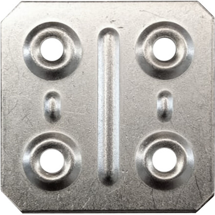 Piastrina quadra zincata cm.4X4 CF. 20 pz.