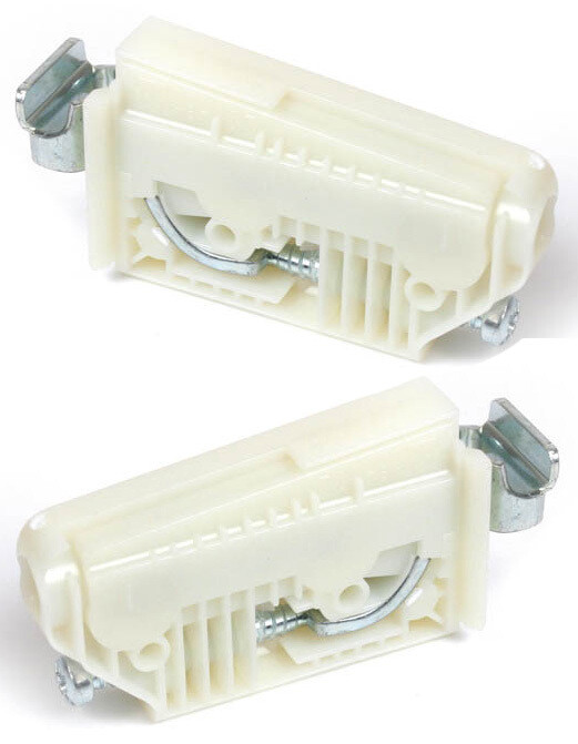 Attaccaglie regolabili bianco DX/SX (PZ.2)