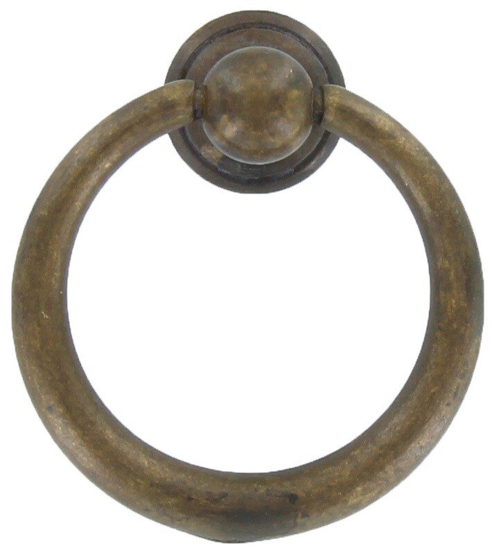 Maniglia antichizzata 09202 mm.40X46 ottone antico