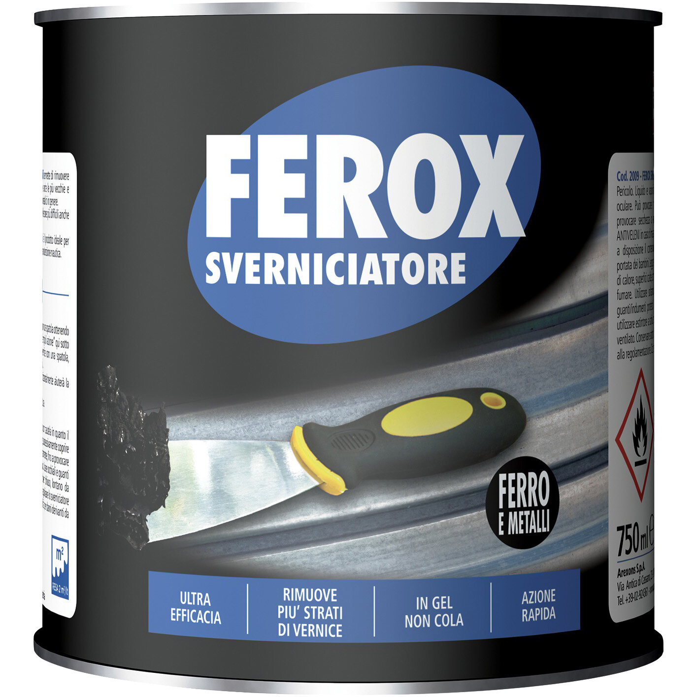 sverniciatore per ferro e metalli  750ml.