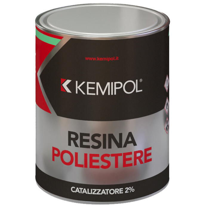 Resina poliestere con catalizzatore ml.750