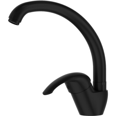 Miscelatore lavello canna alta nero serie euro
