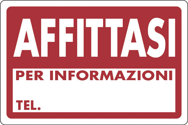 Targa segnaletica affitasi pz.10