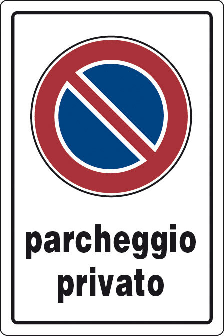 Targa segnaletica parcheggio privato pz.10
