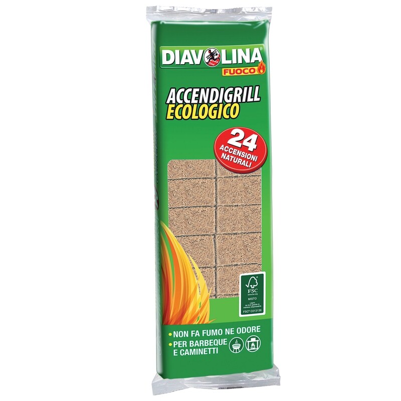Diavolina accendifuoco ecol.24 cubetti
