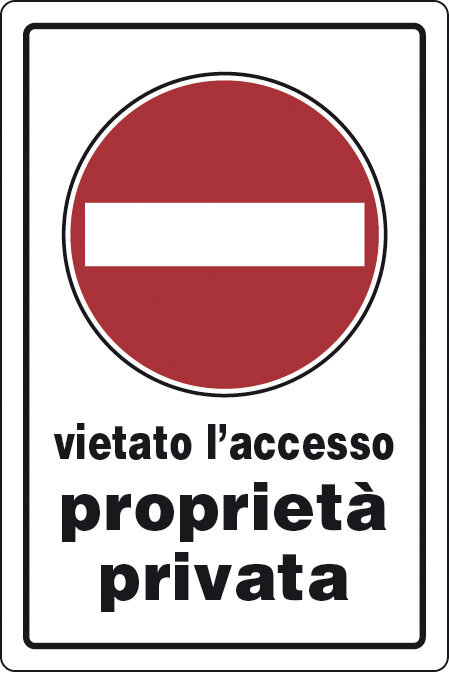 Targa segnaletica proprietà privata  pz.10