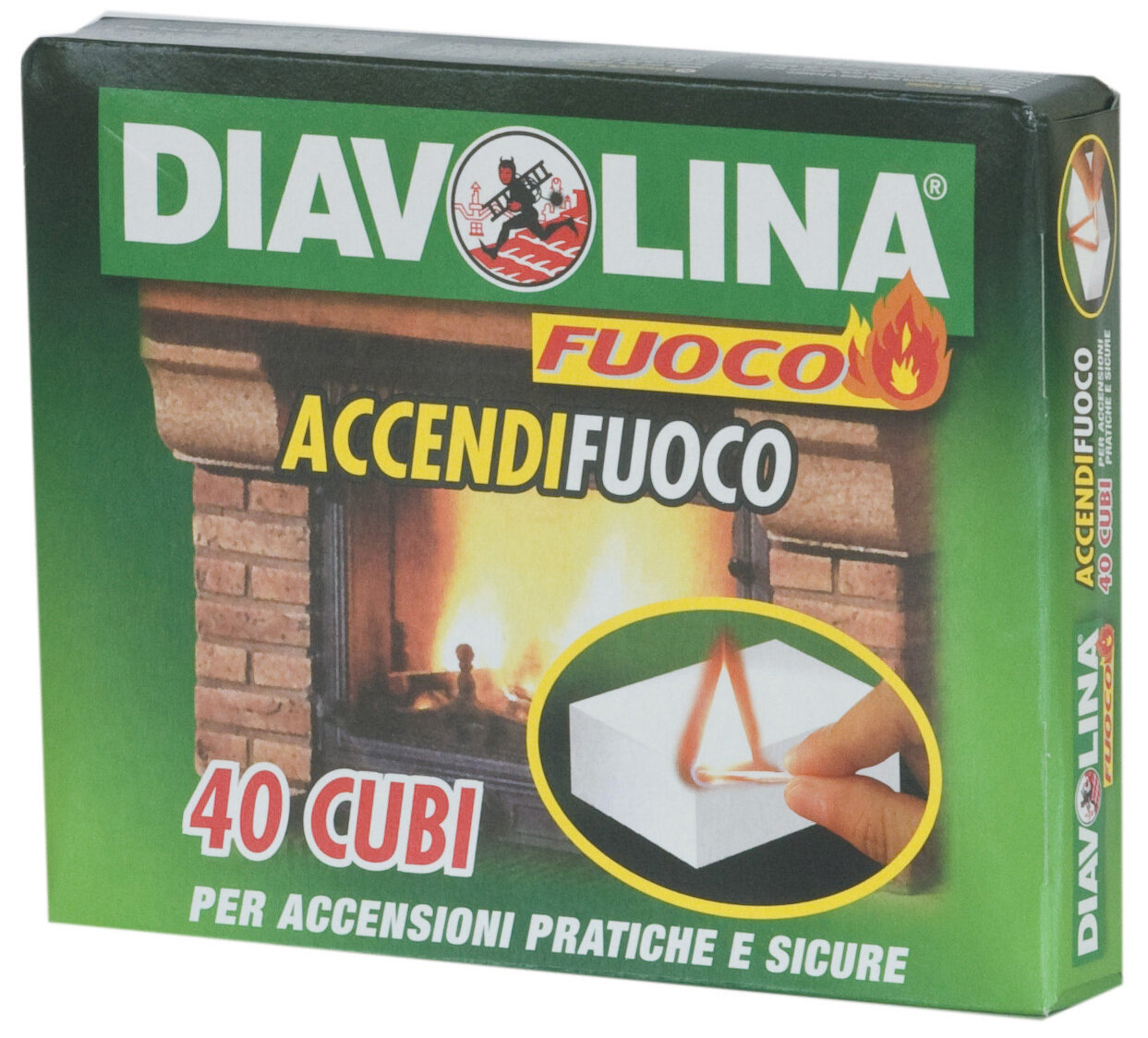 Diavolina accendifuoco 40 cubetti