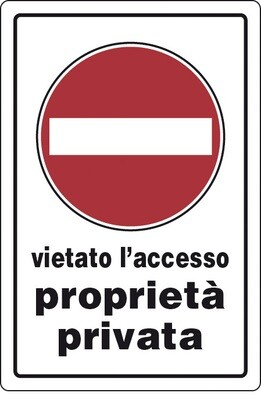 Targa segnaletica proprietà privata  pz.10