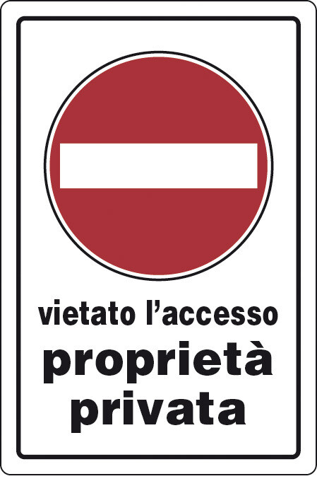 Targa segnaletica proprietà privata  pz.10