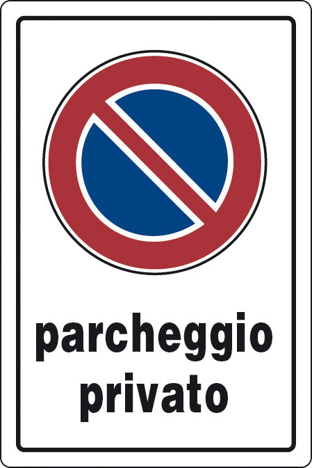 Targa segnaletica parcheggio privato pz.10
