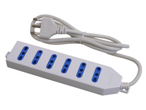 Multipresa 6 posti 2P+T 10/16A