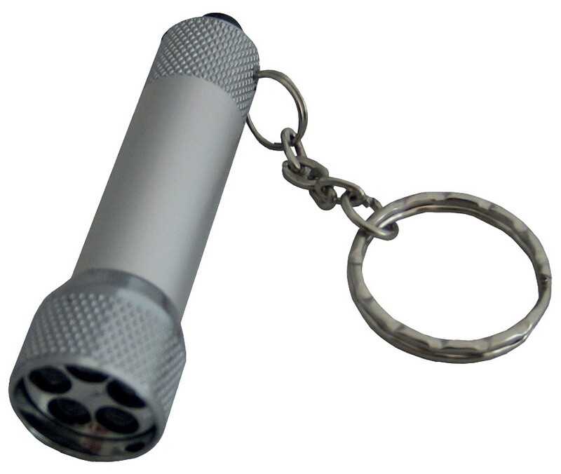 Torcia led con  portachiavi batterie incluse