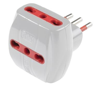 Adattatore triplo 10a-3pr.bip c/limit.rosi