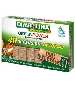 Accendifuoco 40 cubi diavolina green power