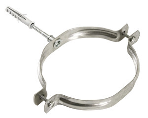Collari inox con tassello per tubi pellet Pz 2