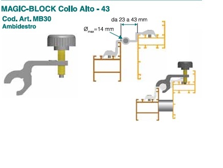 Ferma Persiana Magic Block collo alto TMS art MB33