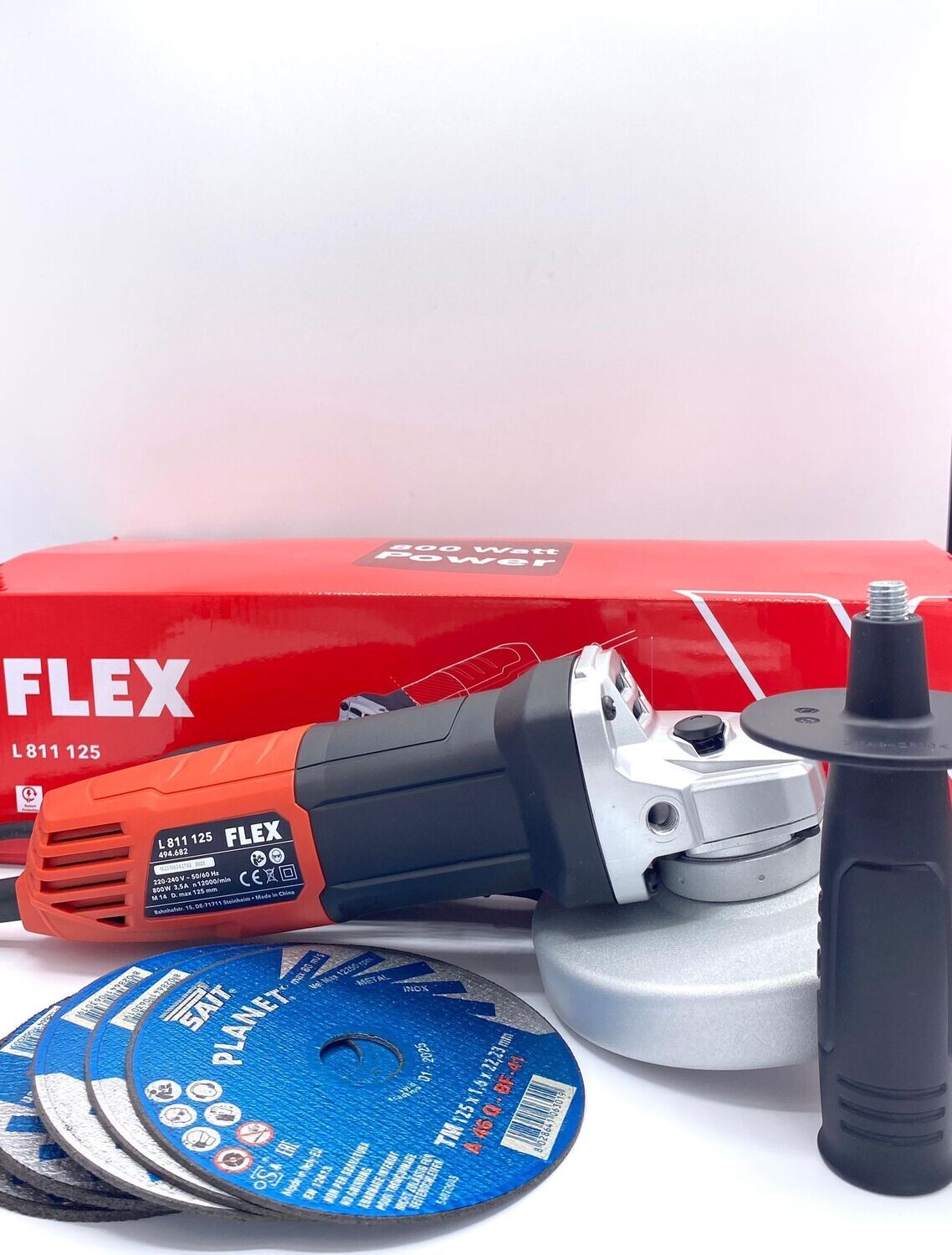 Kit Smerigliatrice Mola Levigatrice Angolare a filo FLEX L8-11, con dischetti in omaggio!