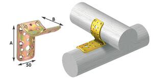 Piastra incrocio 90 acc. trop .908 50X80X80 MM