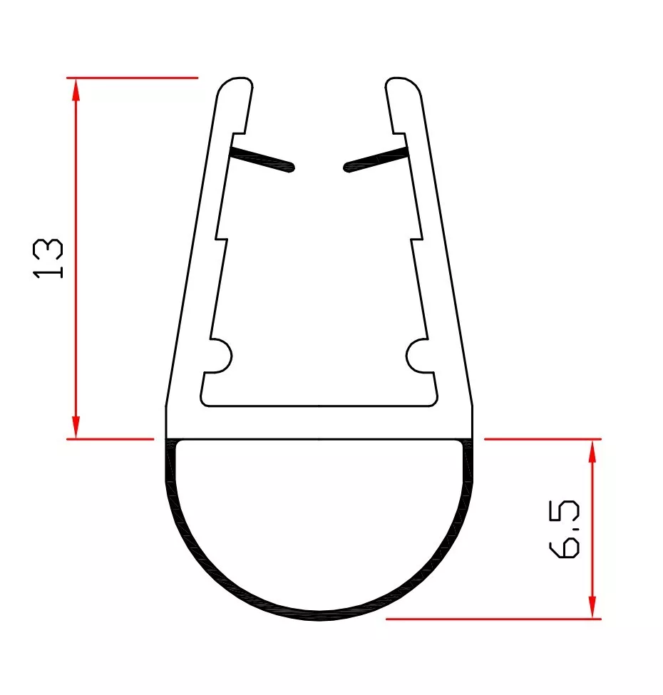 Guarnizione per box doccia H.200cm.
