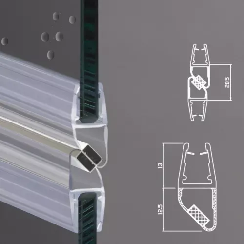 Guarnizione per box doccia H.200 cm. Pz.2